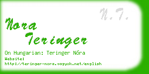 nora teringer business card